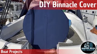 Making a New Binnacle Wheel Cover | DIY Boat Canvas Using Old Cover as Template