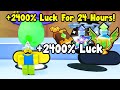 Opening New Egg With 2400% Luck For 24 Hours To Get These Pets In Pet Simulator 99!