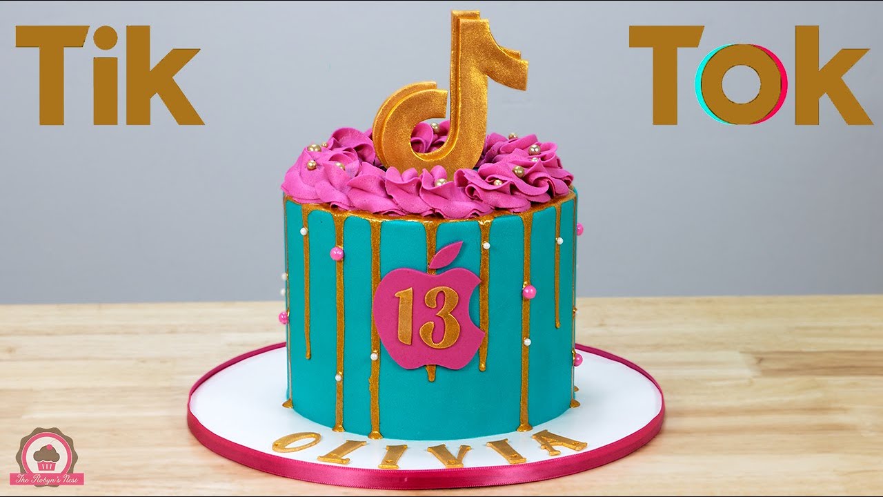 Tik Tok Gold Drip Cake - YouTube