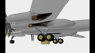 Tu-95 Туполев(Tupolev)-95 Landing Gear and Cover Animation with three.js Trial #01