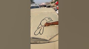 Draw a bird using number 6 #art #shorts