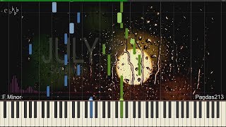 [Synthesia Piano] 줄라이 [July] - Somewhere (+Accompaniment)