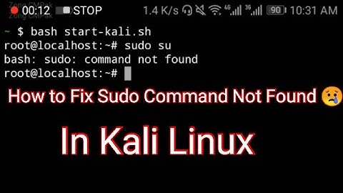 How To Fix Sudo Command Not Found While using Kali Linux | HSZalim |