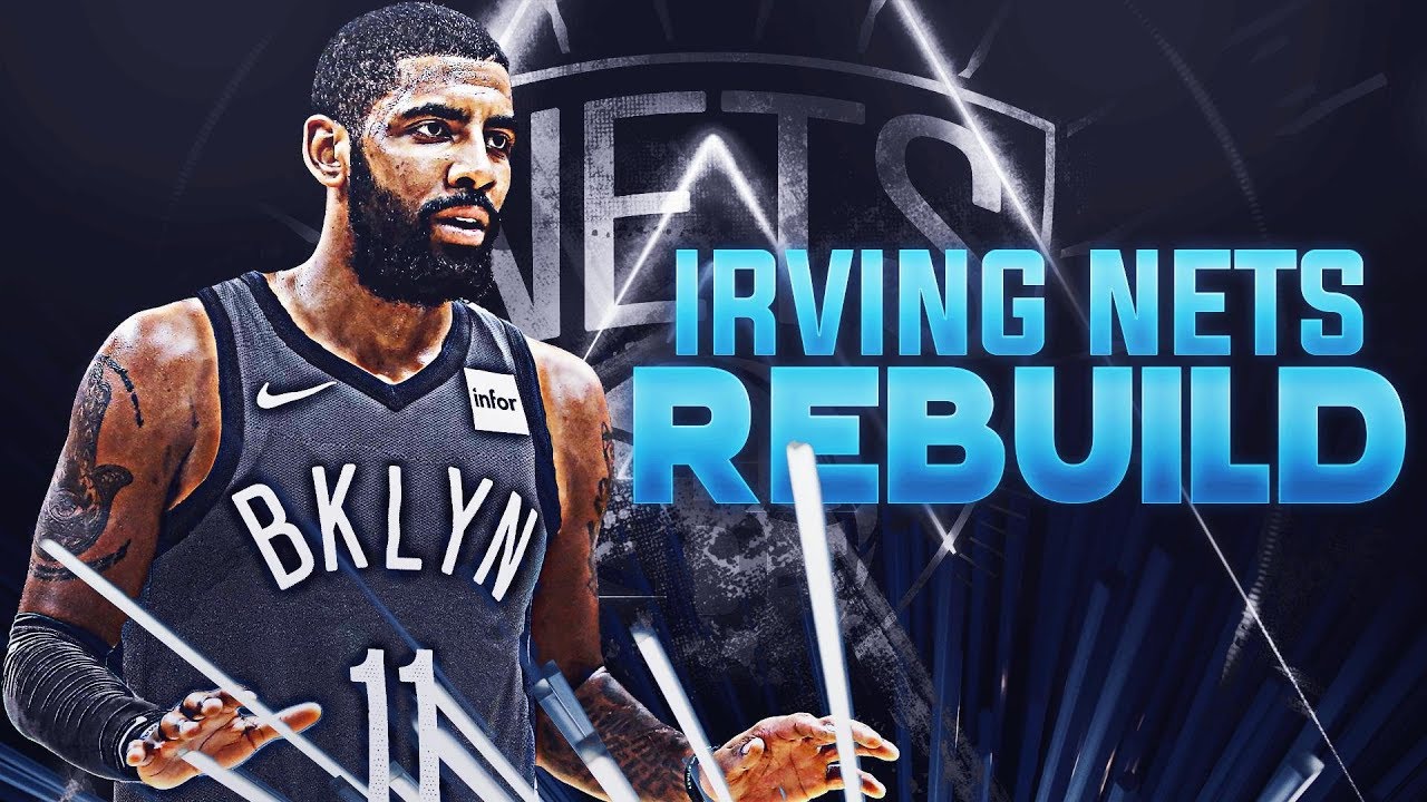 kyrie in a nets jersey