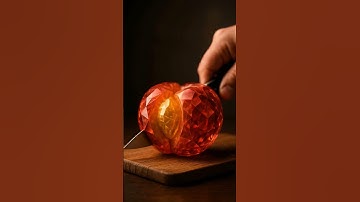 ✨ Cutting a Crystal Peach 🍑 | Unreal Gem Fruit ASMR That Feels Too Perfect #gemfruit #fruit #asmr