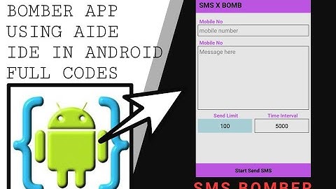 Create Sms Bomber android app using AIDE IDE in Android