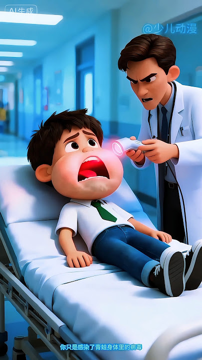 A Frog Got Into My Mouth! #shorts #animation #cartoon