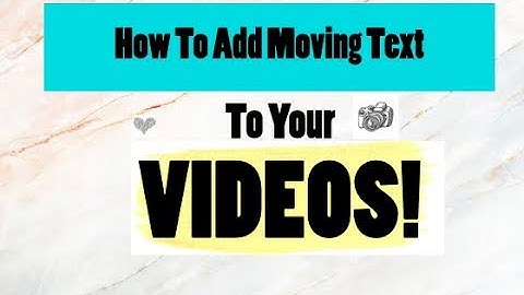 HOW TO ADD MOVING TEXT ON YOUR IMOVIE VIDEOS ♡ ♡ ♡