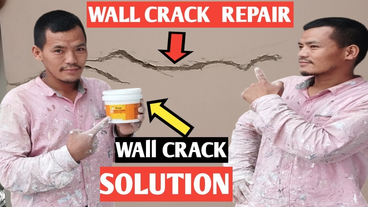 Wall crack repair | how to fill wall crack paste step by step | wall ...