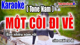 Video thumbnail of "Một Cõi Đi Về || Karaoke Tone Nam - Beat Chuẩn Dễ Hát [ Nhạc Sống Tùng Bách ]"