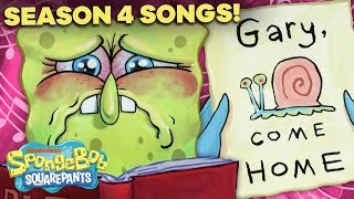 Season 4 SpongeBob Songs Compilation! 🎵 ft. 'Gary, Come Home' & 'It's All About You' Resimi