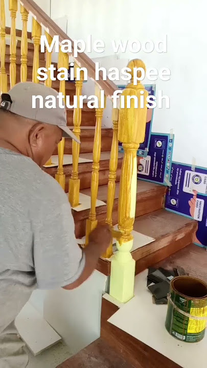 #haspee bulluster stair varnish finish natural look
