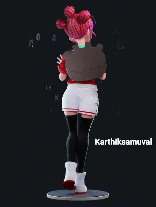 Japanese anime 3d characterBlender3d #japanese3D #anime3d #3dmodeling #blender3d #3Dart