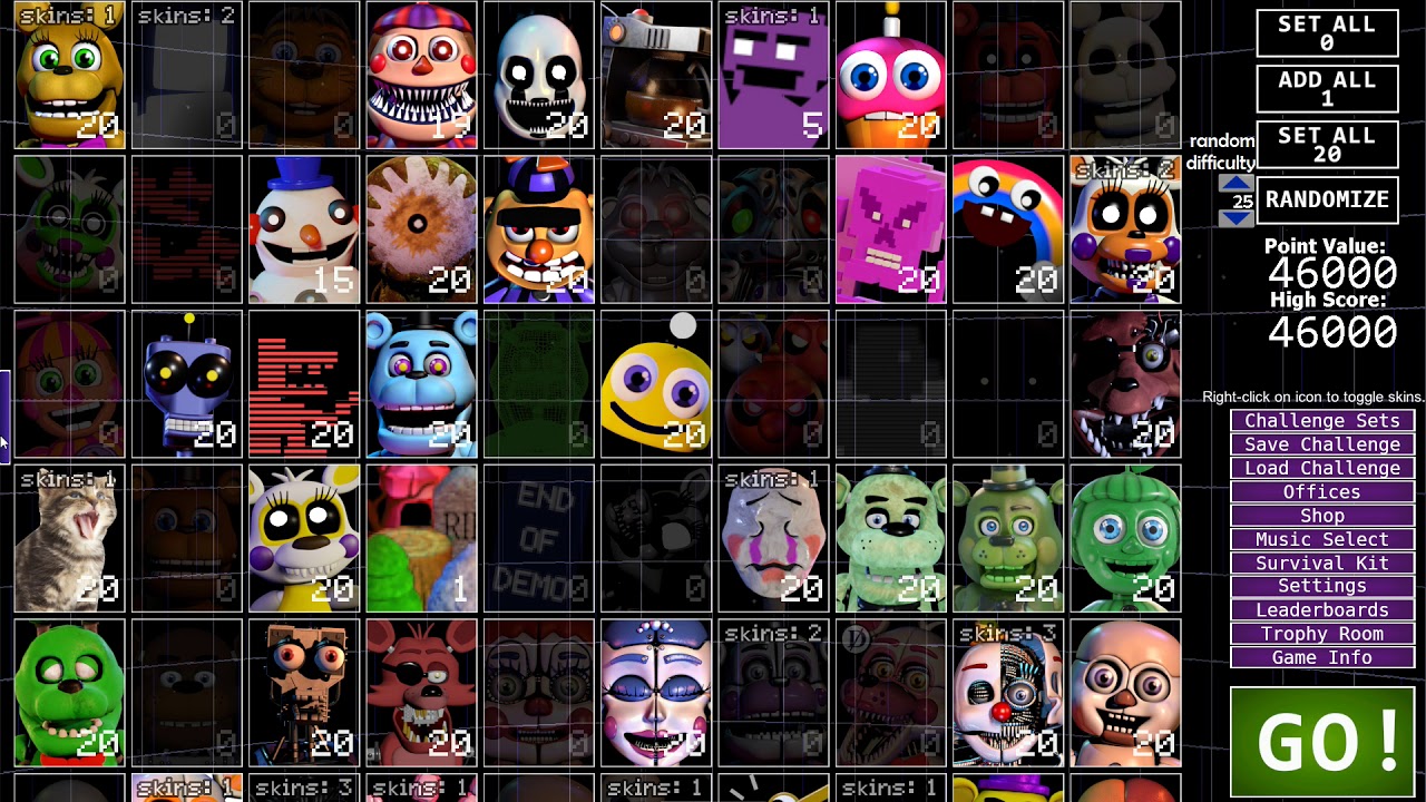 NightmareEramthgin's 100/20 HD Ultimate Custom Night (My Edit) :  r/fivenightsatfreddys