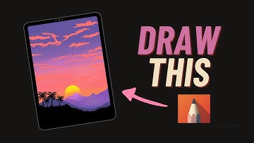Easy Landscape digital art on iPad l Autodesk Sketchbook l Drawing Tutorial ✨💗