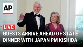 LIVE: Guests arrive to White House state dinner with Biden, Japan PM Fumio Kishida