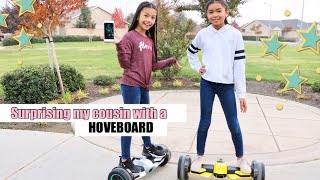 SURPRISING MY COUSIN w/ HOVERBOARD!!! GYROOR BLACK FRIDAY SPECIAL!
