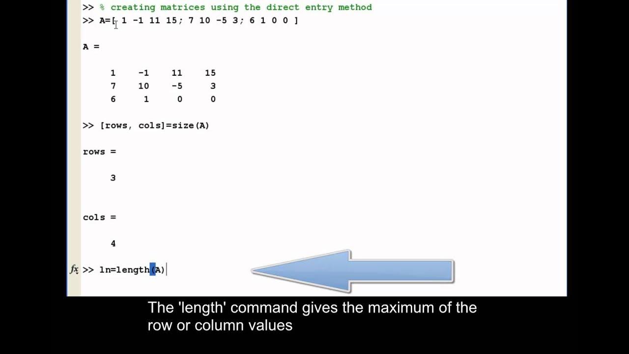 Creating matrices in MATLAB - YouTube
