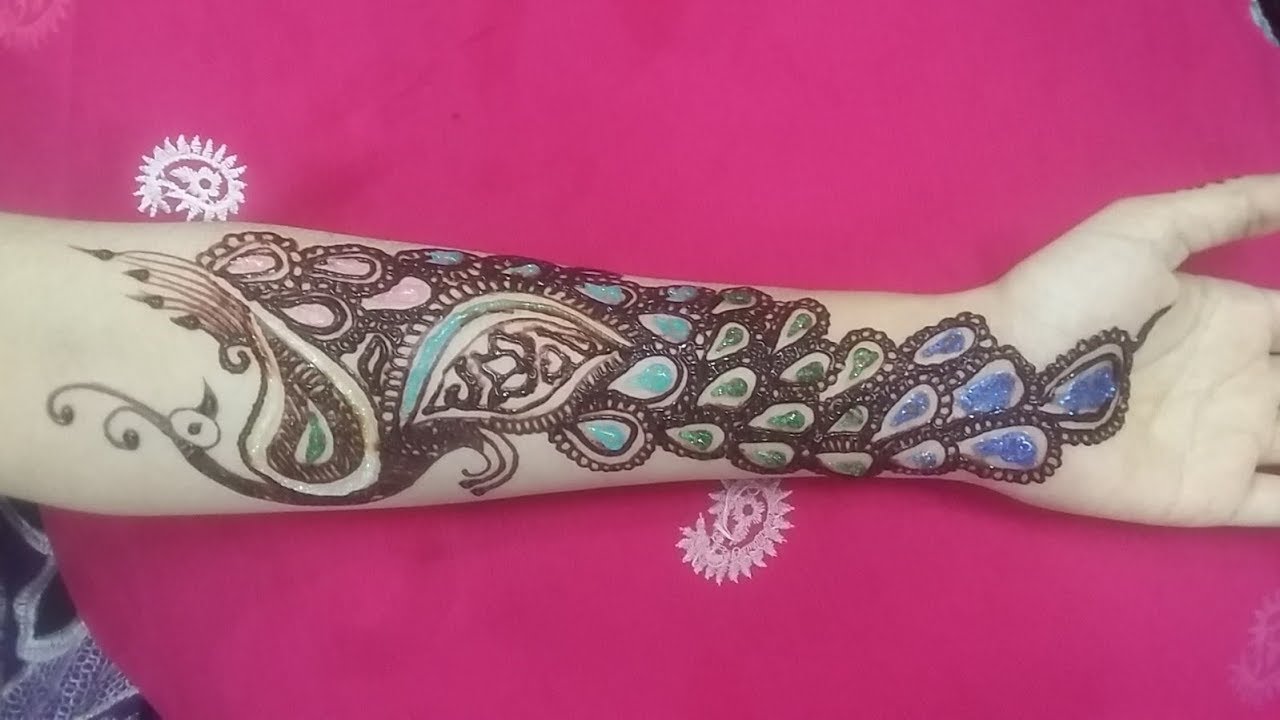 peacock mehndi tattoos