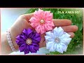 😍Ух ты! Такие Красивые ЦВЕТЫ из ЛЕНТ за 5 МИНУТ ❤️️DIY Ribbon Flowers/ Flores de Fita/Ola ames DIY