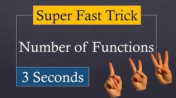 MCQ 3, How to find number of functions from a finite set A to a finite set B - Maths Shortcut Trick