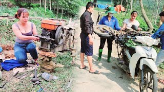 Timelapse: Genius girl Repairs and maintains agricultural machinery, Turns old into new