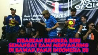 Acara terraces 88 di gedung KNPI berjudul kibarkan bendera biru ultah AREMANITa ke 2THN