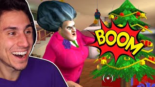 I BLEW UP HER CHRISTMAS TREE! | Scary Teacher 3D