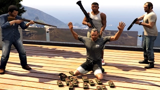 GTA V Franklin,Trevor And Michael Kills Devin Weston