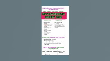 UP POLYTECHNIC RESULT 2023 l#viral#viral
