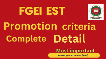 FGEI EST Promotion & Time Scale Full Detail | Salary Upgrade & Service Structure Explained