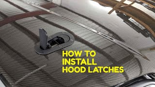 HOW TO INSTALL Aerocatch Hood Latch. Seibon Carbon Fiber Hood. Ep.12