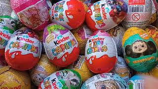 2 of 200 Kinder Surprise Eggs and chocolate eggs with toy / ASMR Satisfying video / A Lot of Candy