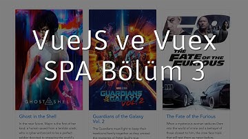 Vue JS, Vue Router ve Vuex SPA Bölüm 3