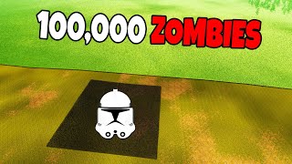 1,000 Clone Troopers VS 100,000 ZOMBIE ARMY!? - UEBS: Star Wars Mod