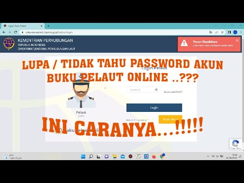 CARA LOGIN AKUN BUKU PELAUT ONLINE TANPA MENGETAHUI PASSWORD #pelaut #pelautindonesia