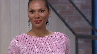 Bob Mackie Glitz and Glam Pullover Top on QVC