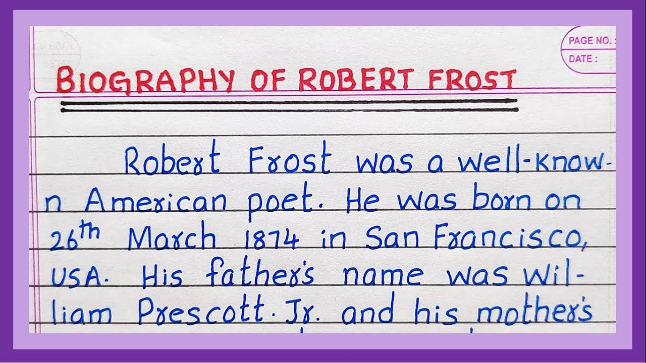 essay on robert frost in 200 words