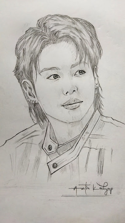 Jungkook: A Pencil Sketch Portrait #shorts #shortsfeed #jungkook