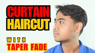Curtain Haircut With Taper Fade Gaya Rambut Curtain Hair Idol Studio
