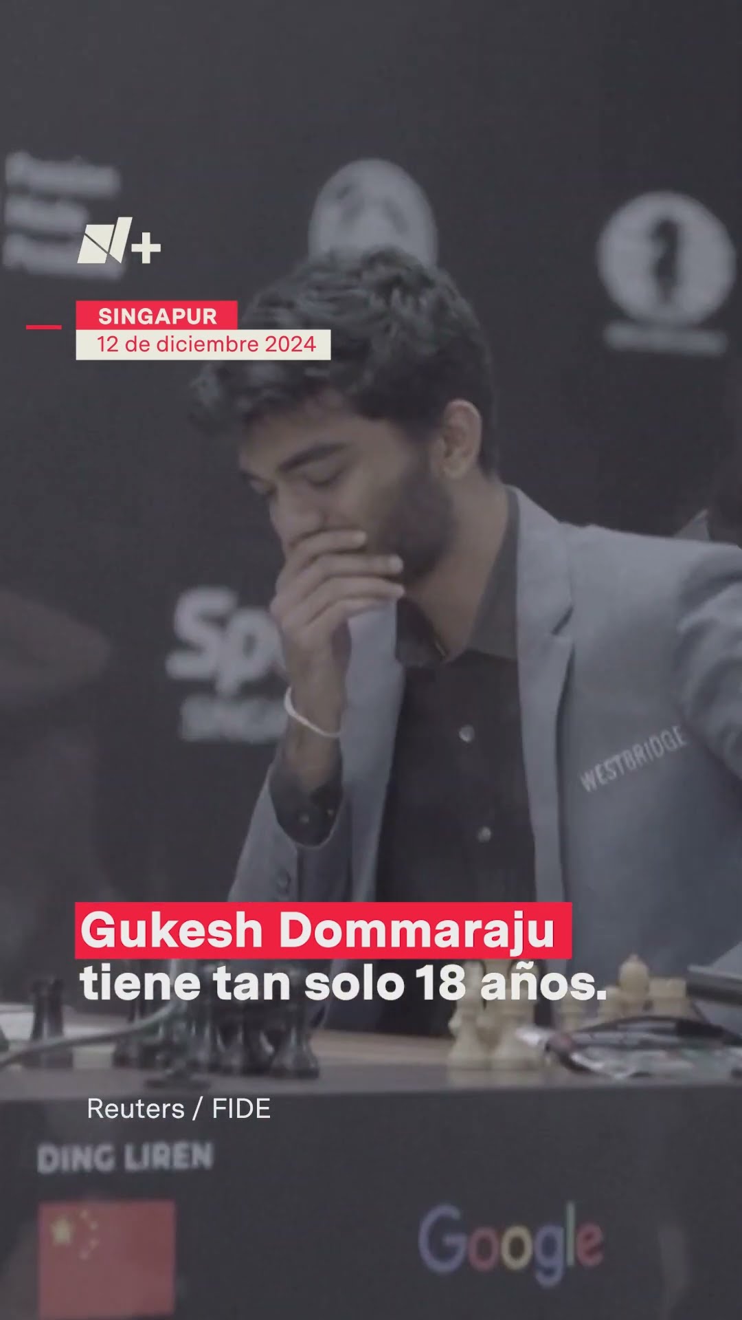 Adolescente se convierte en el campeón de ajedrez más joven de la historia - N+ #Shorts