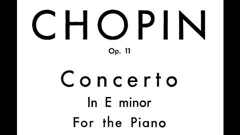 Chopin Piano Concerto No. 1 in e minor, Op. 11 (Zimerman)