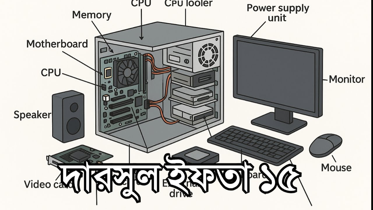 দারসুল ইফতা – ক্লাস নং ১৫ | প্রযুক্তি ৪ - কম্পিউটারের মৌলিক ধারণা হাতে কলমে | সিরাজি ৬ | ২২ মে ২০২৫