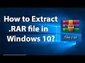 Comment extraire un fichier rar sous windows 10 