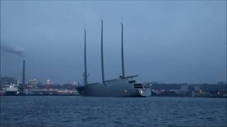 Sailing Yacht A verlässt Kiel