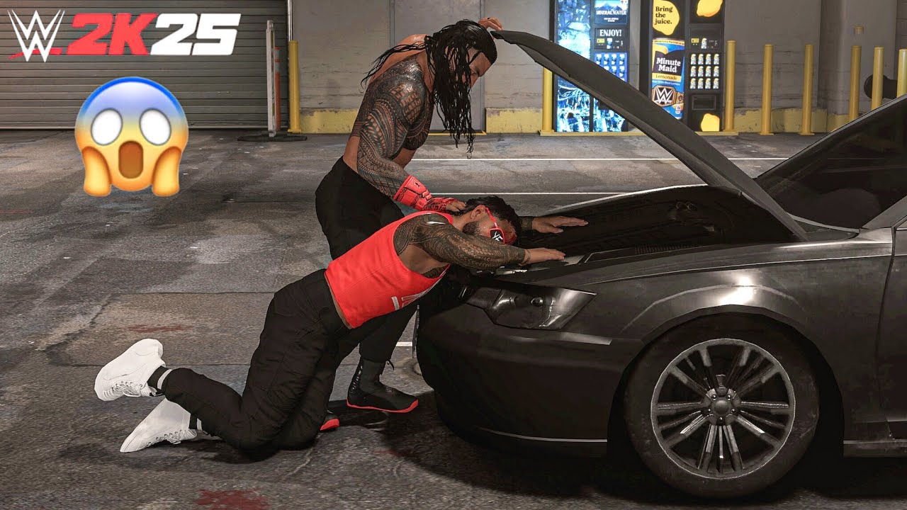 Роман Рейнс разгромил Джея Усо на Backstage Brawl | Геймплей WWE 2K25