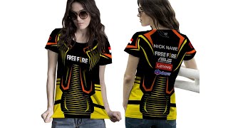 Kaos Lengan Pendek Esports Gamers Wanita Free Fire Art 2 screenshot 5
