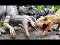Double T-REX Vs. INDOMINUS REX &amp; SPINOSAURUS 🦖 Dinosaur Final Battle | Jurassic World Stop Motion