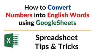 Convert Number into English Words using Google Sheets