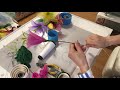 Handmade nylon flowers lily 丝网百合花制作